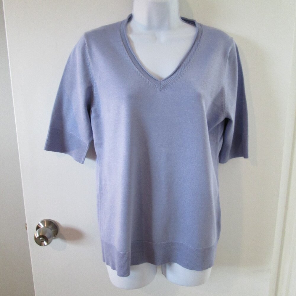 Melissa Paige V-Neck Top โ Size Large โ NWT โ Thistle Down